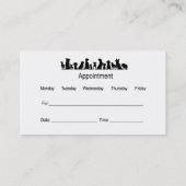 Cartes de visite mignons de toilettage de chien (Dos)