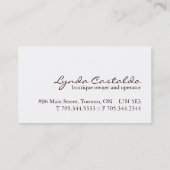 Cartes de visite mignons et doux de boulangerie (Dos)