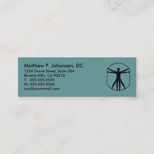 Cartes de visite minces de chiropractie (Devant)