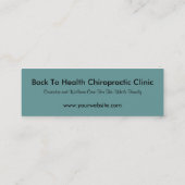 Cartes de visite minces de chiropractie (Dos)