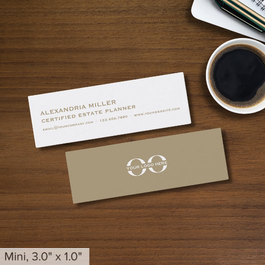 Cartes de visite minces minimalistes avec logo
