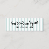 Cartes de visite miniatures rayées de style côtier (Devant)