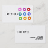 Cartes de visite Minimal Rainbow (Devant / Derrière)