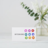 Cartes de visite Minimal Rainbow (Debout devant)