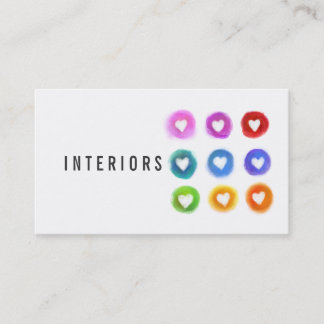 Cartes de visite Minimal Rainbow