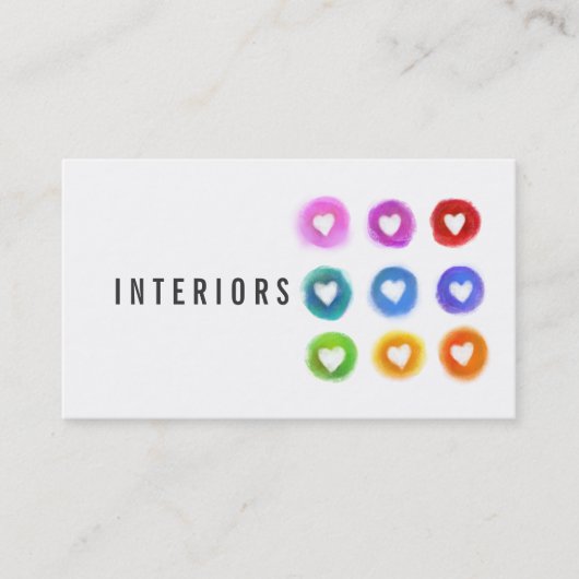 Cartes de visite Minimal Rainbow (Devant)