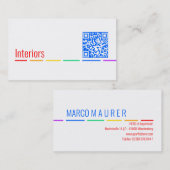 Cartes de visite Minimal Rainbow (Devant / Derrière)