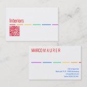Cartes de visite Minimal Rainbow (Devant / Derrière)