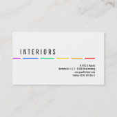 Cartes de visite Minimal Rainbow (Dos)