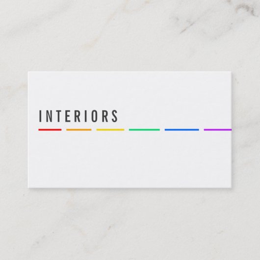 Cartes de visite Minimal Rainbow (Devant)