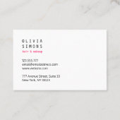 Cartes de visite minimalistes (Dos)