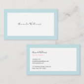 Cartes de visite minimalistes (Devant / Derrière)