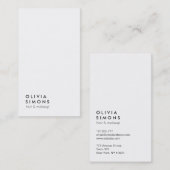 Cartes de visite minimalistes (Devant / Derrière)