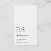 Cartes de visite minimalistes (Dos)