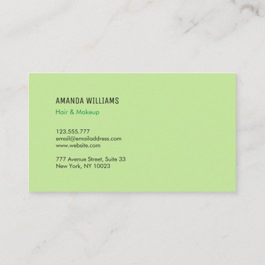 Cartes de visite minimalistes (Dos)