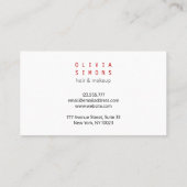 Cartes de visite minimalistes (Dos)