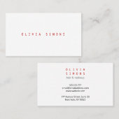 Cartes de visite minimalistes (Devant / Derrière)