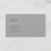 Cartes de visite minimalistes (Dos)