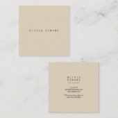 Cartes de visite minimalistes (Devant / Derrière)