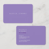 Cartes de visite minimalistes (Devant / Derrière)
