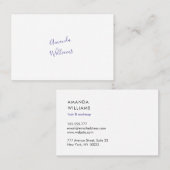 Cartes de visite minimalistes (Devant / Derrière)