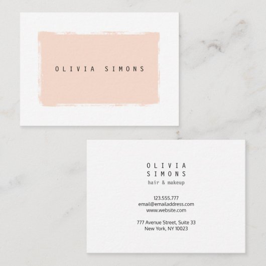 Cartes de visite minimalistes (Devant / Derrière)