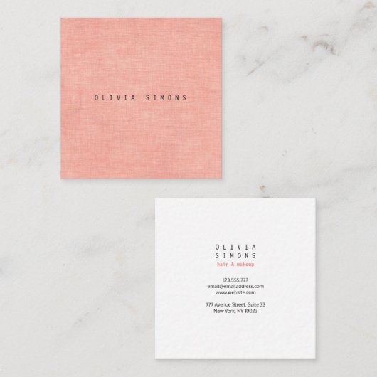 Cartes de visite minimalistes (Devant / Derrière)