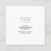 Cartes de visite minimalistes (Dos)