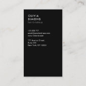 Cartes de visite minimalistes (Dos)