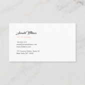 Cartes de visite minimalistes (Dos)