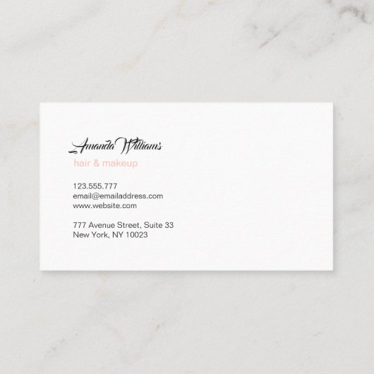 Cartes de visite minimalistes (Dos)