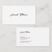 Cartes de visite minimalistes (Devant / Derrière)