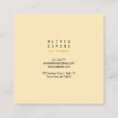 Cartes de visite minimalistes (Dos)