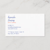 Cartes de visite minimalistes (Dos)