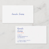 Cartes de visite minimalistes (Devant / Derrière)