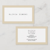 Cartes de visite minimalistes (Devant / Derrière)