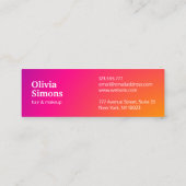 Cartes de visite minimalistes (Dos)