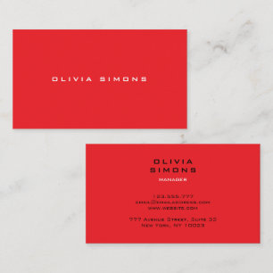 Cartes de visite minimalistes