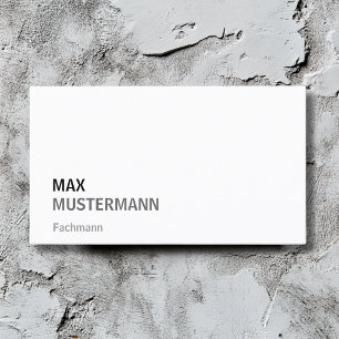 Cartes de visite minimalistes