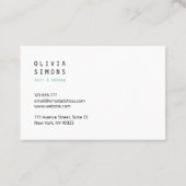 Cartes de visite minimalistes (Dos)