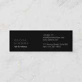 Cartes de visite minimalistes (Dos)