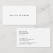 Cartes de visite minimalistes (Devant / Derrière)