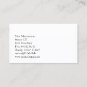 Cartes de visite minimalistes (Dos)
