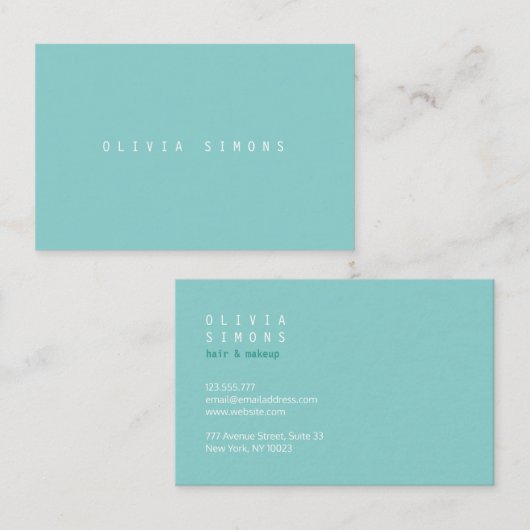 Cartes de visite minimalistes (Devant / Derrière)