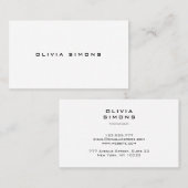 Cartes de visite minimalistes (Devant / Derrière)