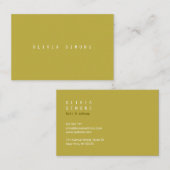 Cartes de visite minimalistes (Devant / Derrière)