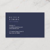 Cartes de visite minimalistes (Dos)