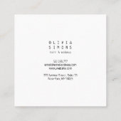 Cartes de visite minimalistes (Dos)