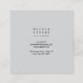 Cartes de visite minimalistes (Dos)