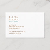 Cartes de visite minimalistes (Dos)